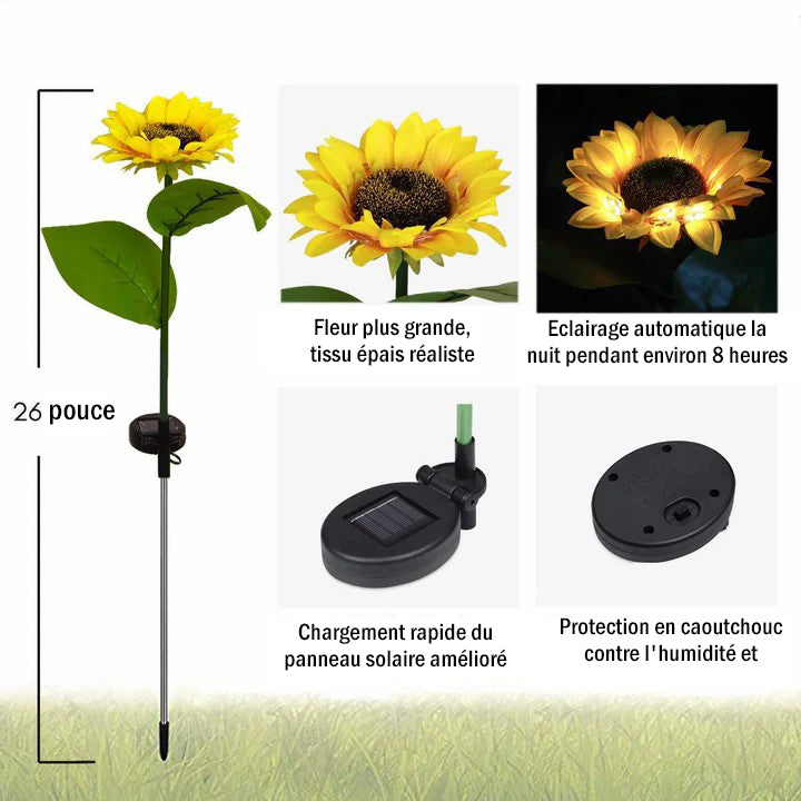 Solar Sunflower Light, 2 Pieces | Bowlift