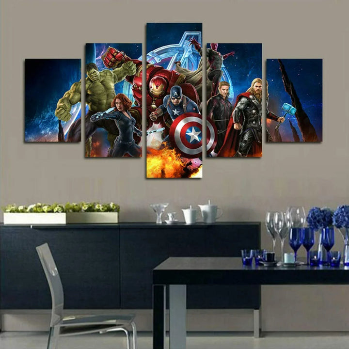 Set of 5 Avenger Super Hero Wall Canvas | Bowlift