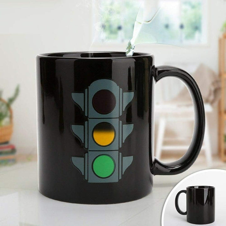 Traffic Light Magic Heat Sensitive Color Changing Ceramic Coffee Mug | Bowlift