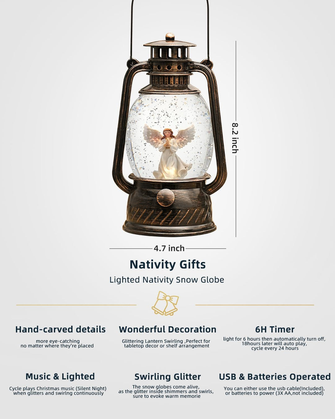 BowLift | Autumn Gloss Decorative Lamp with Pumpkins – Warm LED Light and 6-Hour Timer
