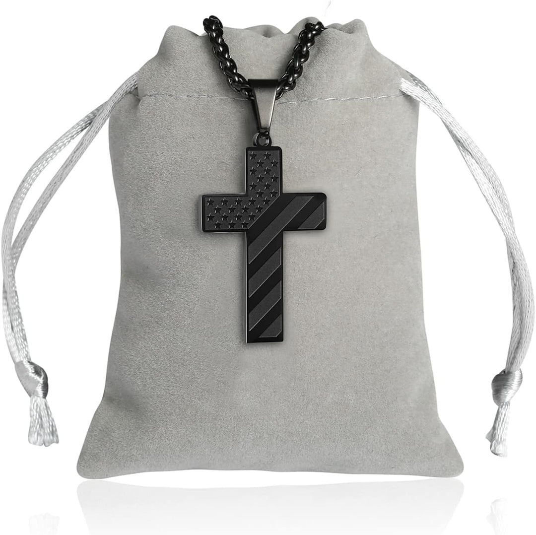 BowLift | IronPride Cross American Flag Cross Necklace