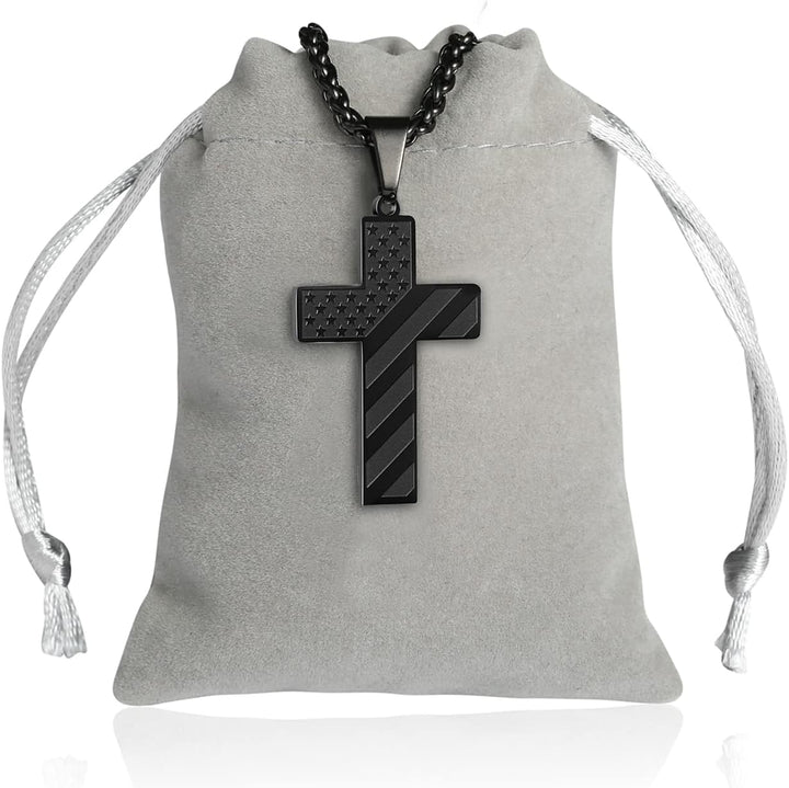 BowLift | IronPride Cross American Flag Cross Necklace