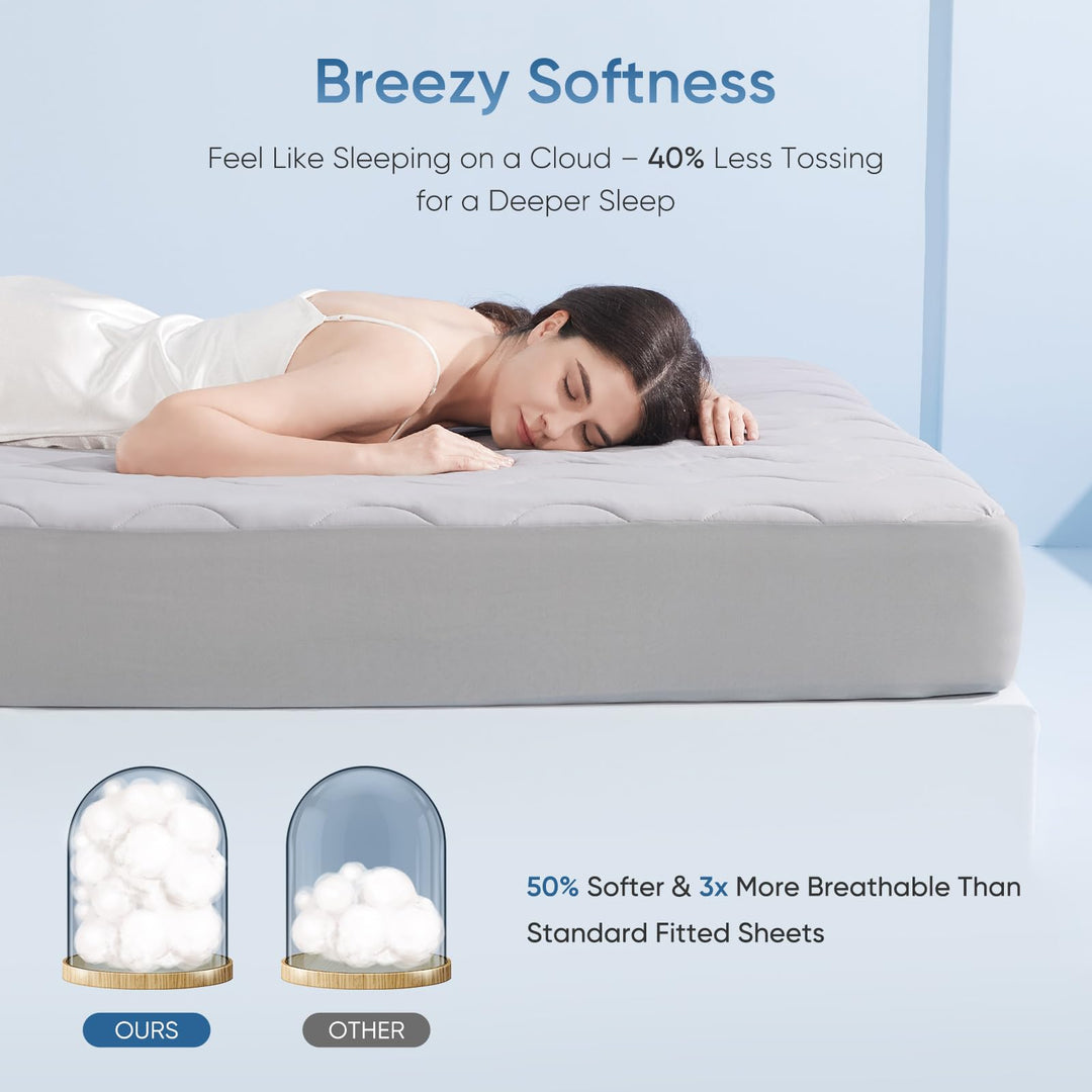Stay Cool with Q-Max 0.5 — The Ultimate  3.0 Cooling Fitted Sheet by Elegear | Bowlift