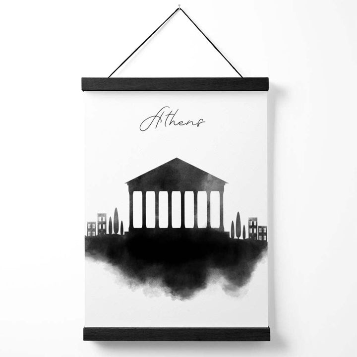 Athens Watercolor Skyline City Poster with Hanger | Bowlift