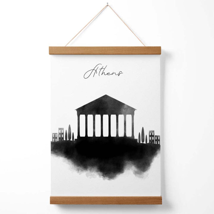 Athens Watercolor Skyline City Poster with Hanger | Bowlift