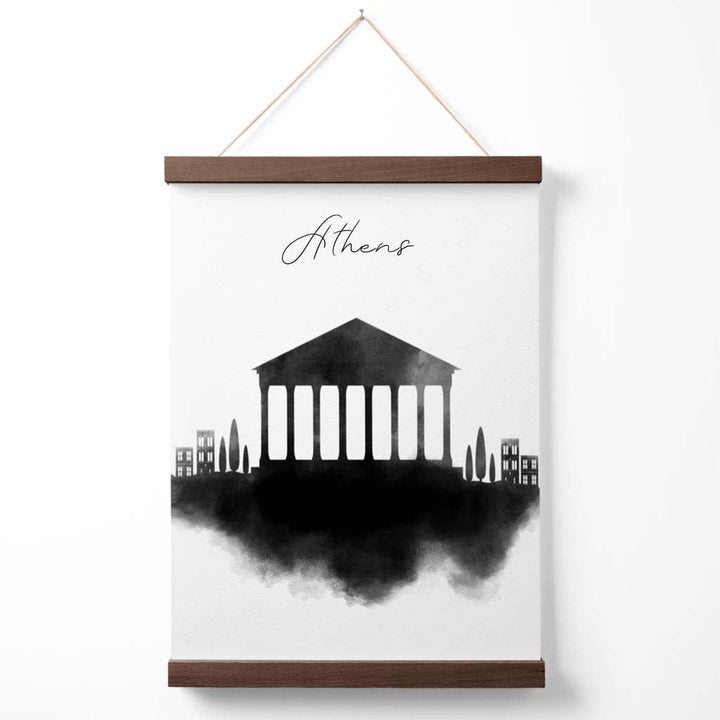Athens Watercolor Skyline City Poster with Hanger | Bowlift