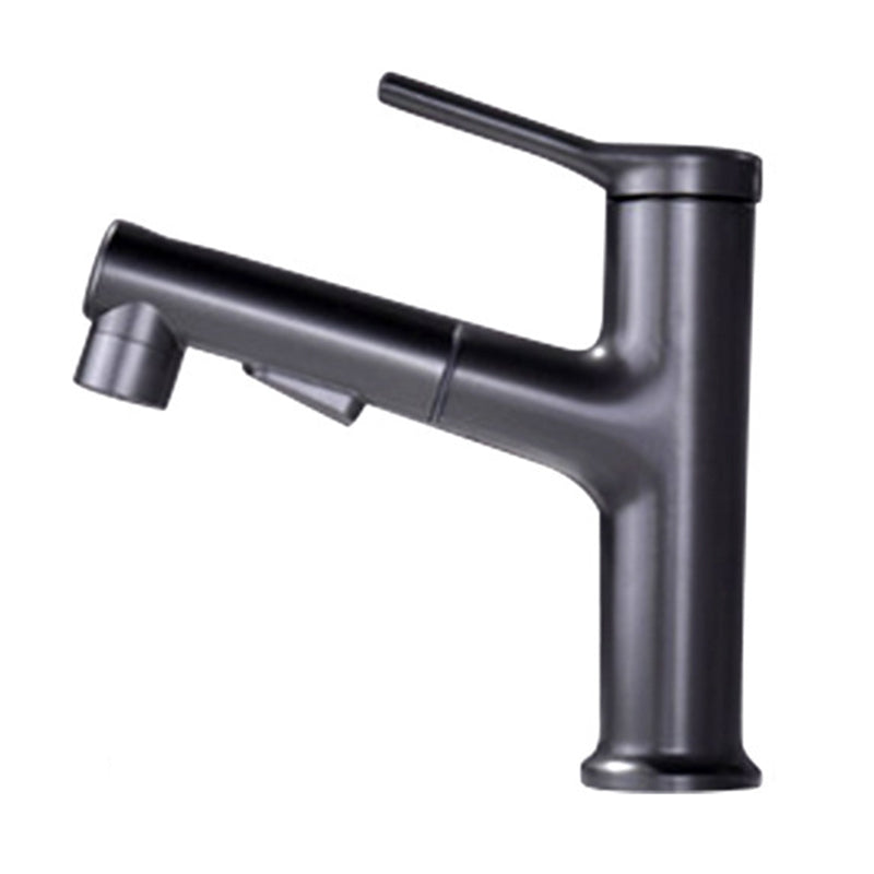 BowLift | Modern Style Extendable Vessel Faucet Single Handle Low Arc Copper Vessel Faucet
