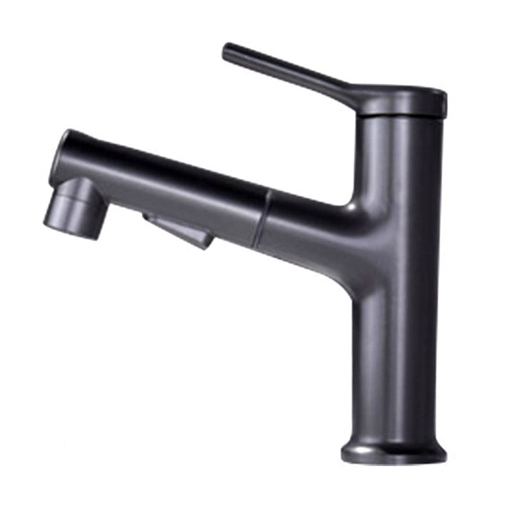 BowLift | Modern Style Extendable Vessel Faucet Single Handle Low Arc Copper Vessel Faucet