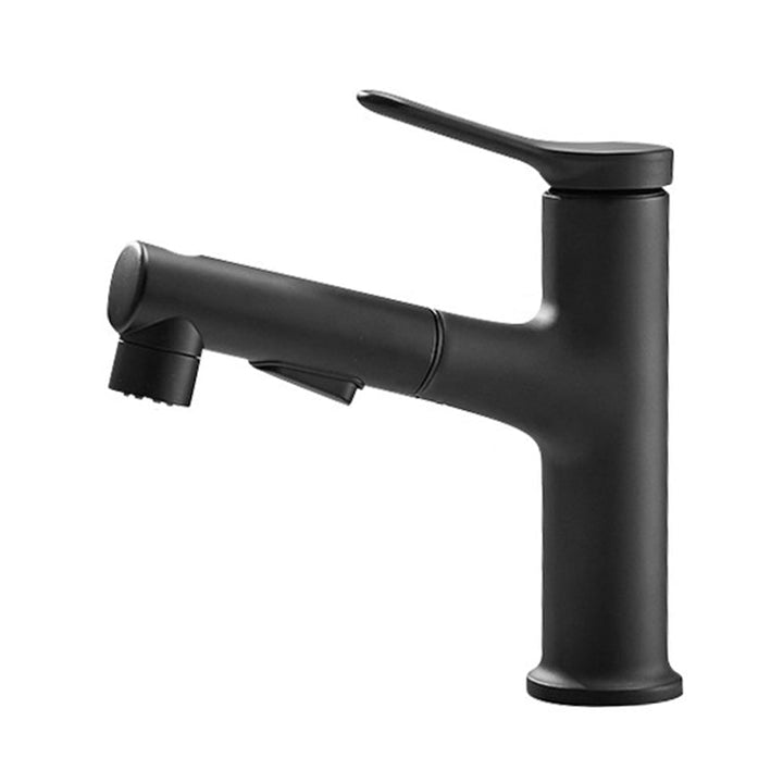 BowLift | Modern Style Extendable Vessel Faucet Single Handle Low Arc Copper Vessel Faucet