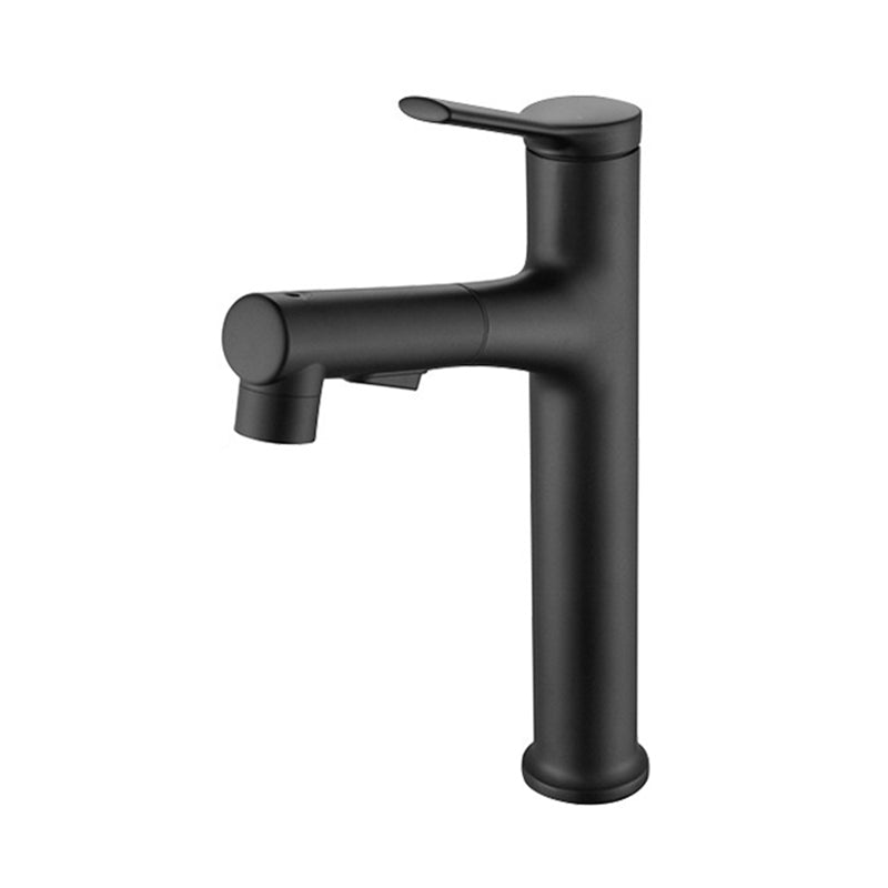 BowLift | Modern Style Extendable Vessel Faucet Single Handle Low Arc Copper Vessel Faucet