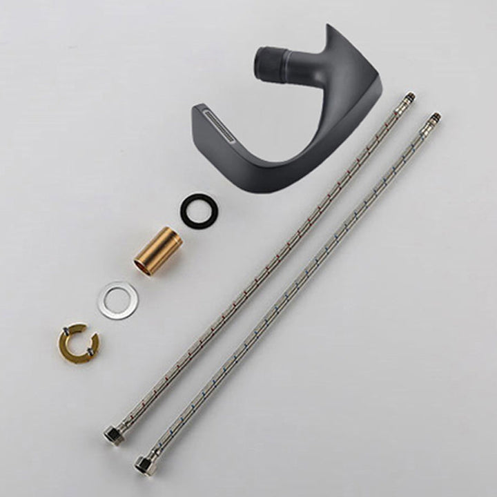 BowLift | Contemporary Container Copper Brass Knob Handle Low Arch Container Faucet
