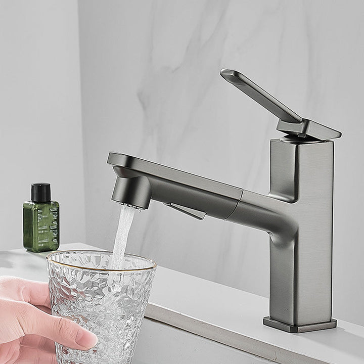 BowLift | Contemporary Container Faucet Lever Handles Low Arc Copper Container Faucet