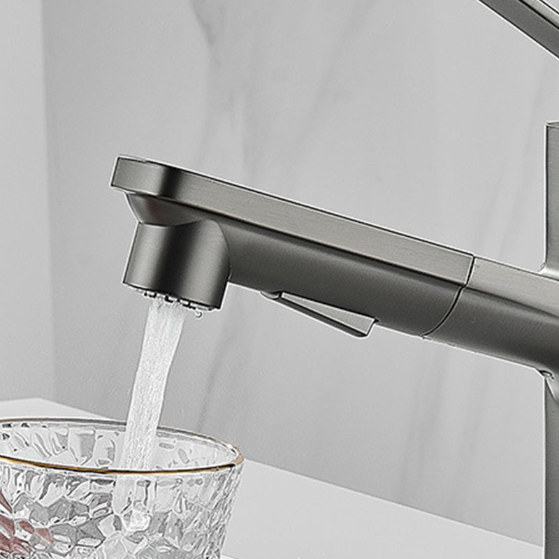 BowLift | Contemporary Container Faucet Lever Handles Low Arc Copper Container Faucet