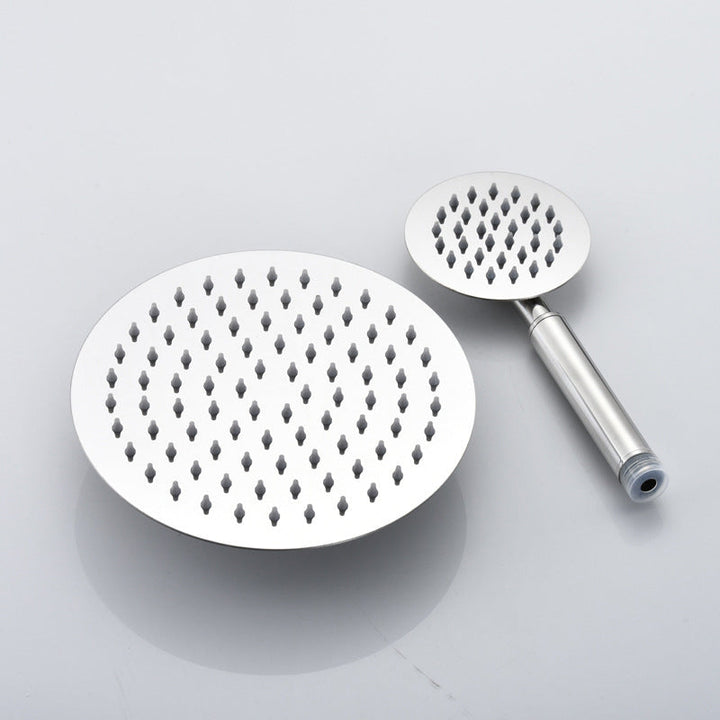BowLift | Home Round Dual Shower Heads Modern Style Wall Mounted Metal Dual Shower