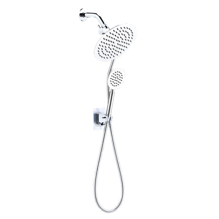 BowLift | Home Round Dual Shower Heads Modern Style Wall Mounted Metal Dual Shower