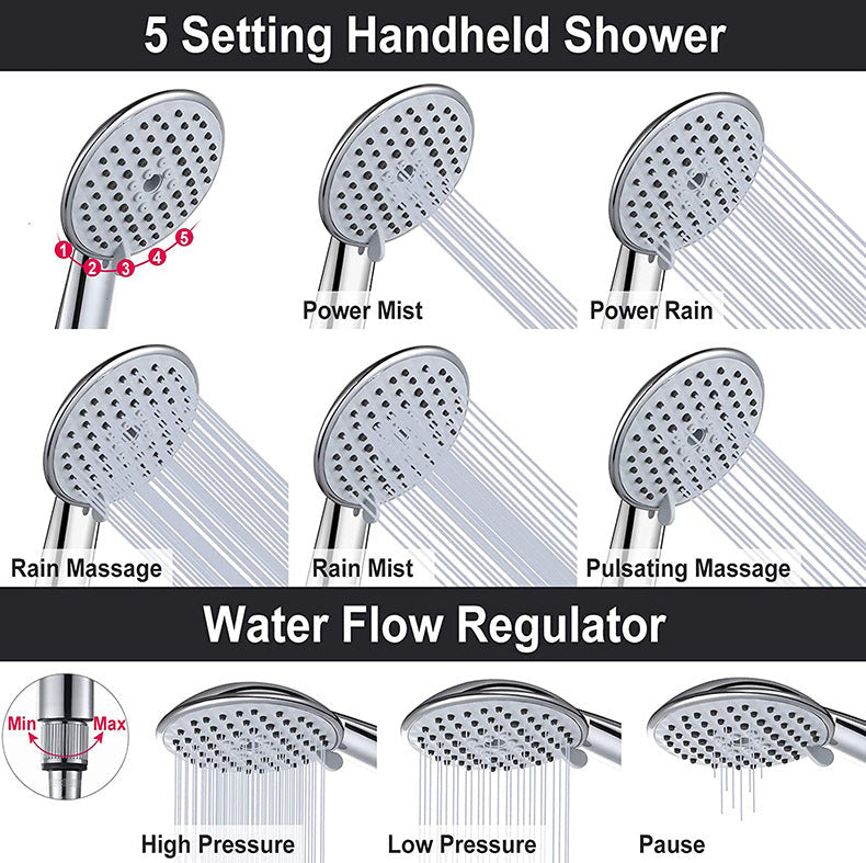 BowLift | Square Shape Double Shower Heads Modern Home Metal Double Shower Heads