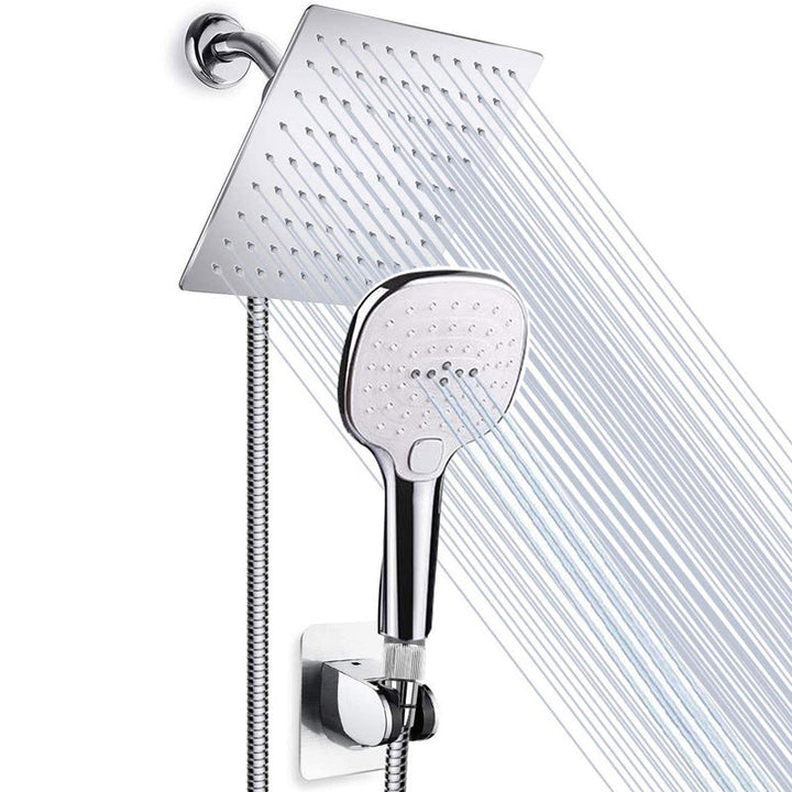 BowLift | Traditional Dual Shower Head Square Wall Mounted Dual Shower