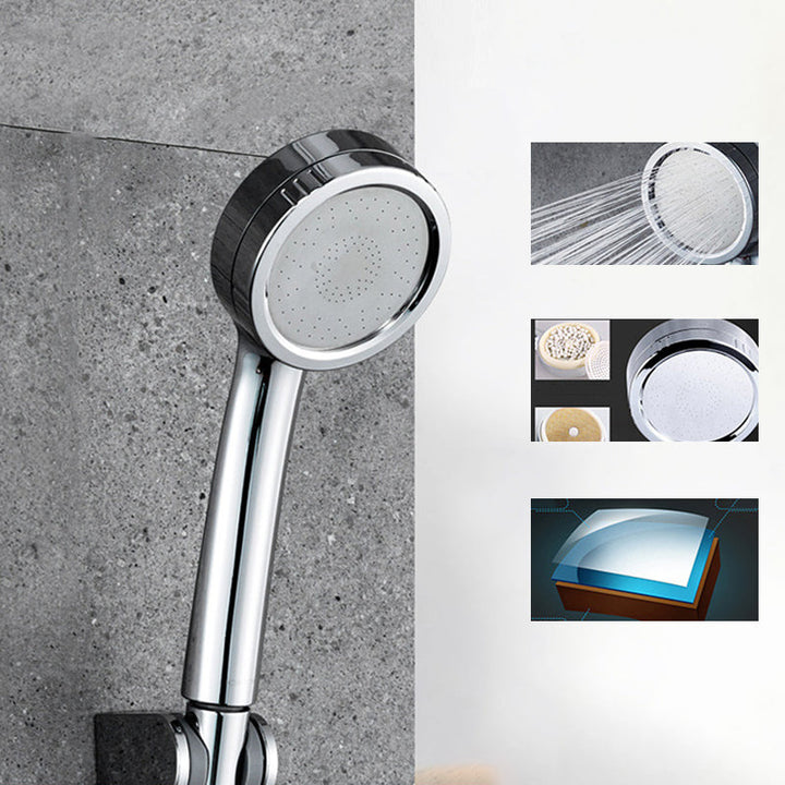 BowLift | Modern Style Round Handheld Shower Bathroom Metal Wall-Mounted Hand Shower