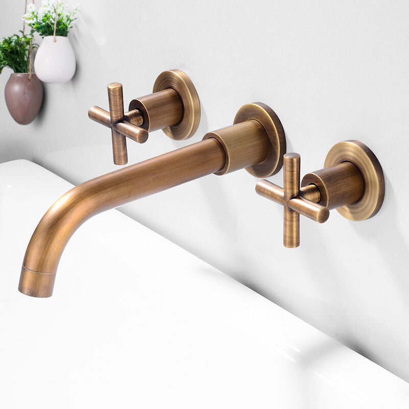 BowLift | 3 holes faucet 2 cross handle wall-mounted faucet for the bathroom