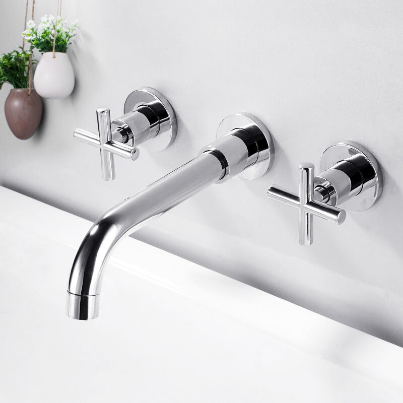 BowLift | 3 holes faucet 2 cross handle wall-mounted faucet for the bathroom