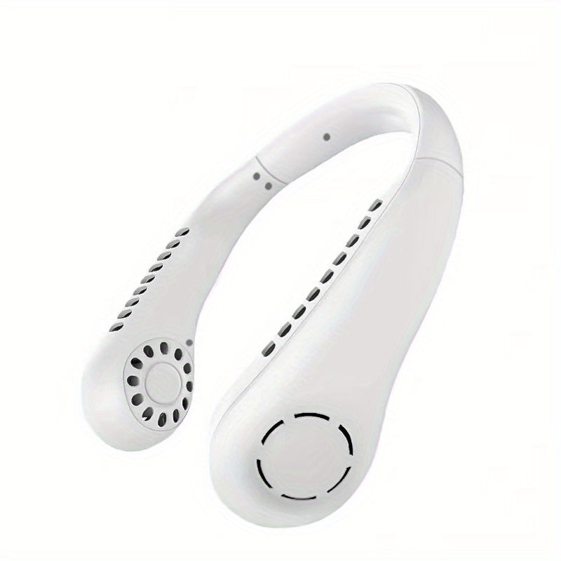 1Pc New Mini Neck Fan Portable Bladeless Hanging Neck Rechargeable Air Cooler 3 Speed Mini Summer Sports Fans | Bowlift