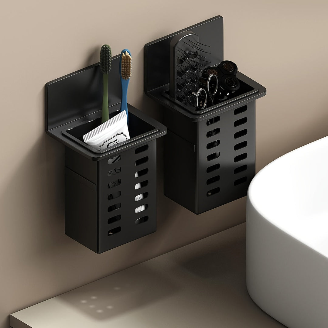 ChicStore - Black Wireless Wall Storage for Cosmetics Bowlift