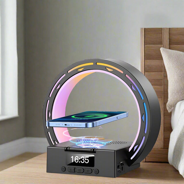 BowLift | 4-in-1 Bluetooth speaker lamp with charging pad and alarm clock