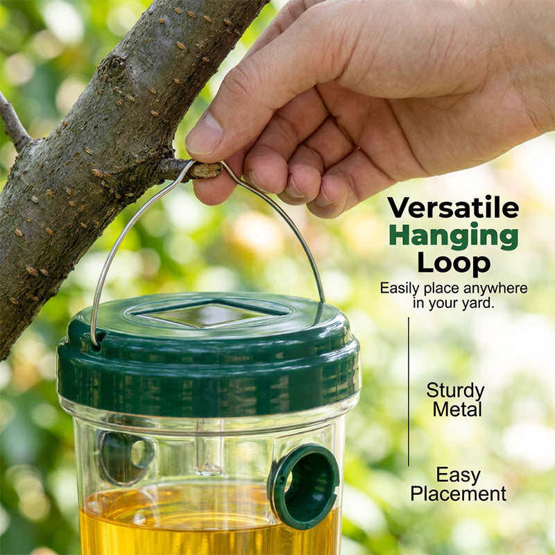 Solar powered wasp trap with LED lure | Bowlift