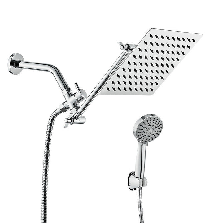 BowLift | Wall Mounted Adjustable Shower Head Modern Square Metal Shower Head