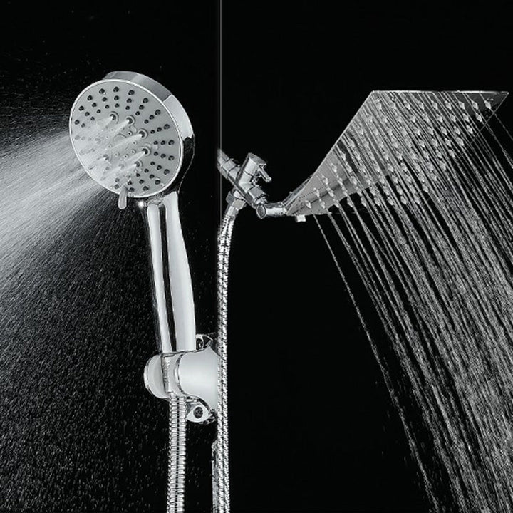 BowLift | Wall Mounted Adjustable Shower Head Modern Square Metal Shower Head