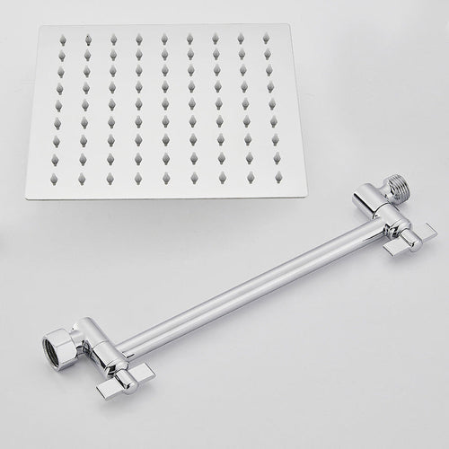 BowLift | Wall Mounted Adjustable Shower Head Modern Square Metal Shower Head