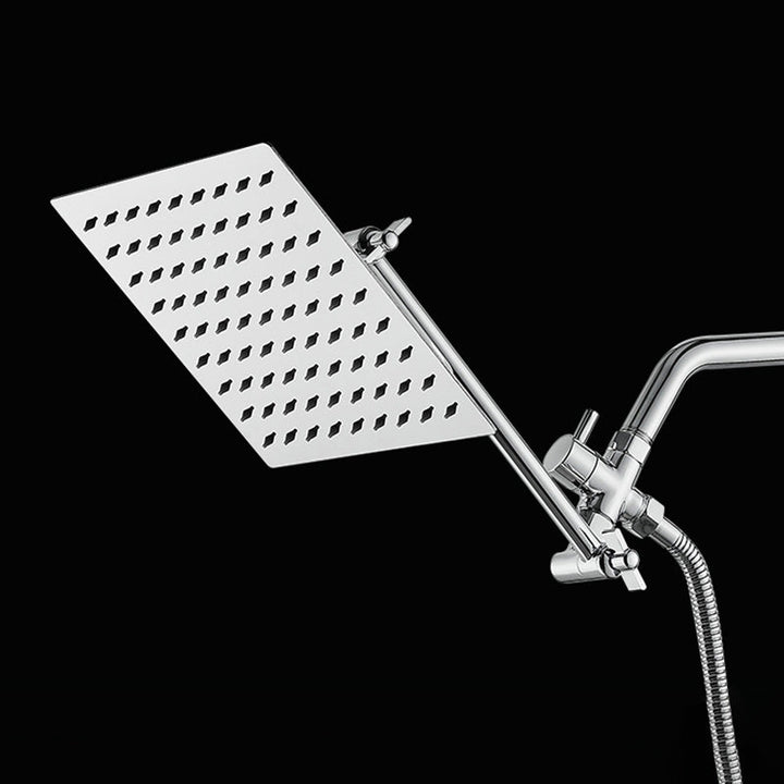 BowLift | Wall Mounted Adjustable Shower Head Modern Square Metal Shower Head