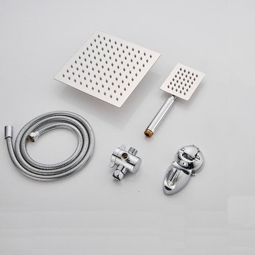 BowLift | Square Metal Double Shower Heads Modern Shower with Shower Hose