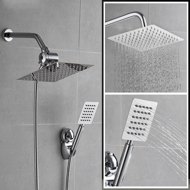 BowLift | Square Metal Double Shower Heads Modern Shower with Shower Hose