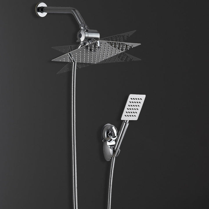 BowLift | Square Metal Double Shower Heads Modern Shower with Shower Hose