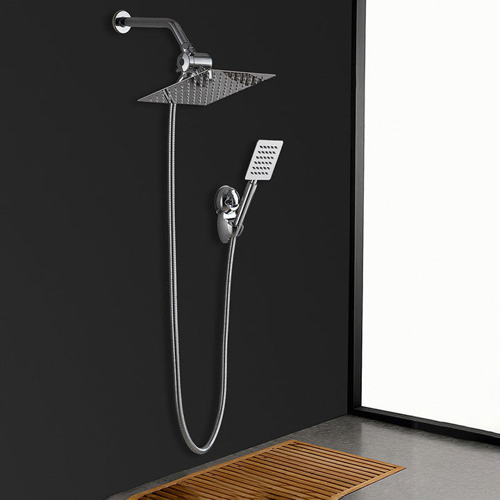 BowLift | Square Metal Double Shower Heads Modern Shower with Shower Hose