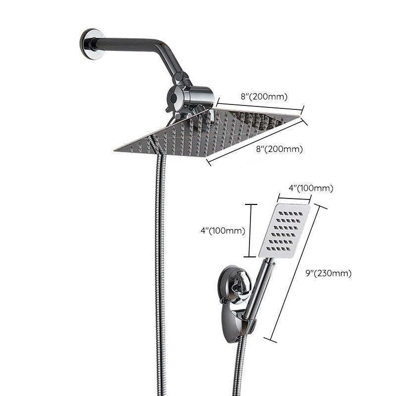 BowLift | Square Metal Double Shower Heads Modern Shower with Shower Hose