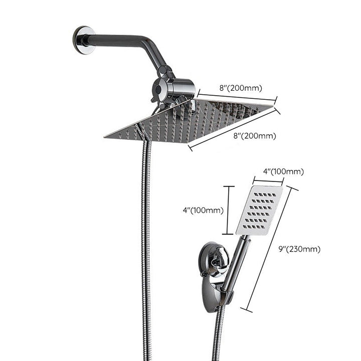 BowLift | Square Metal Double Shower Heads Modern Shower with Shower Hose