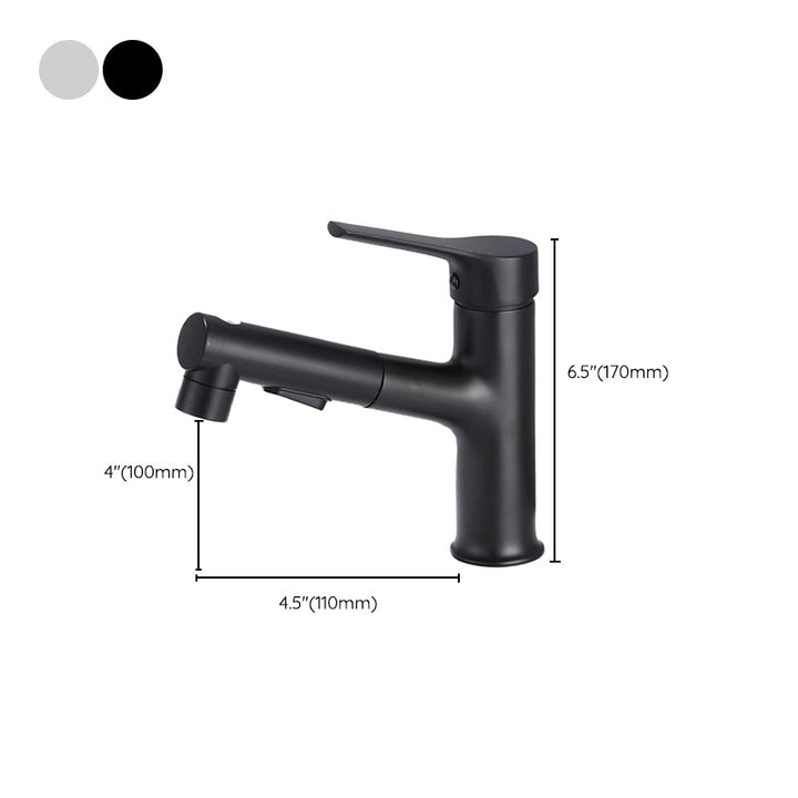 BowLift | Modern Sink Faucet Uniform Color Metal Sink Bathroom Faucet