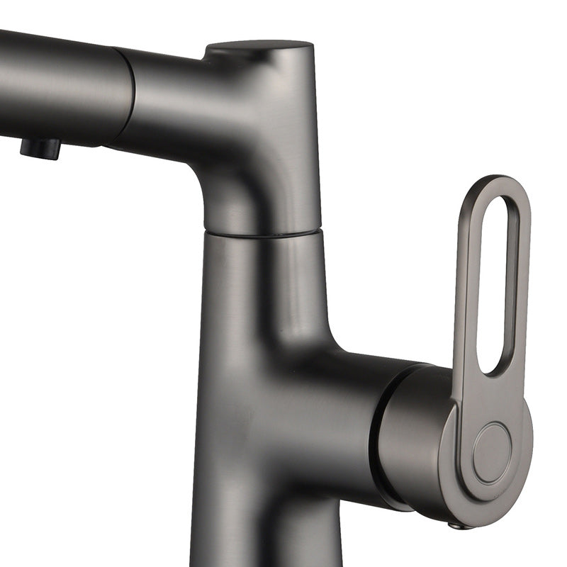 BowLift | Contemporary Style Center Sink Faucets Lever Handles Faucets for Bathroom