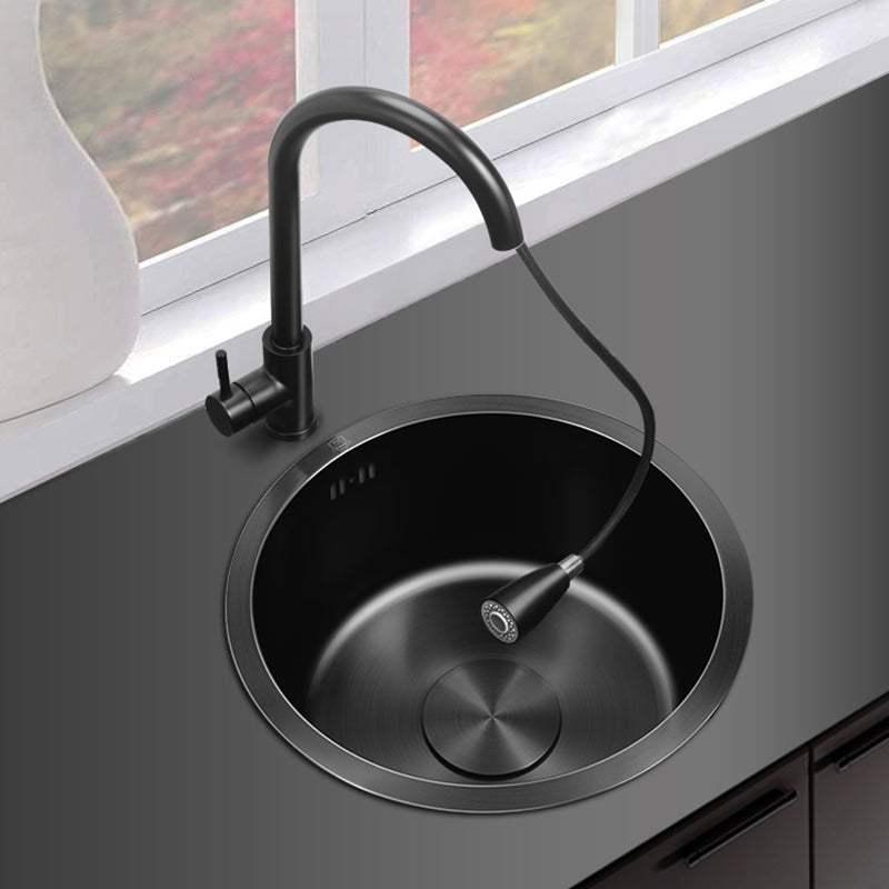 BowLift | Classic Round Wash Basin Stainless Steel Built-in Basin Non-slip Round Basin for the Kitchen