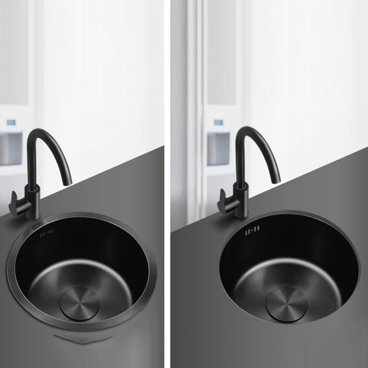 BowLift | Classic Round Wash Basin Stainless Steel Built-in Basin Non-slip Round Basin for the Kitchen