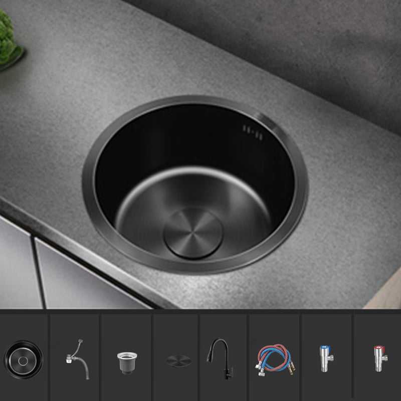 BowLift | Classic Round Sink Stainless Steel Built-in Sink Non-Slip Round Basin for the Kitchen