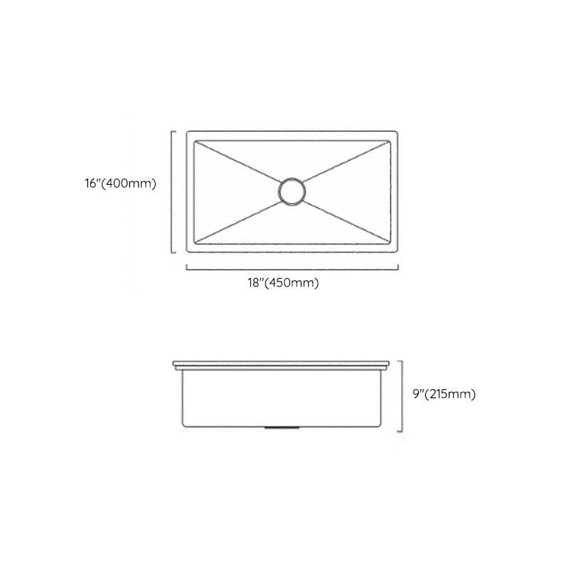 BowLift | Classic sink made of stainless steel built-in sink with scratch-resistant basin for the kitchen