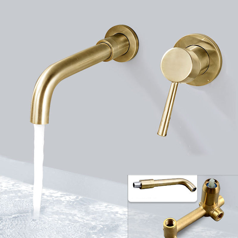 BowLift | Industrial bathroom faucet brass lever handles 2-hole faucets wall-mounted faucet