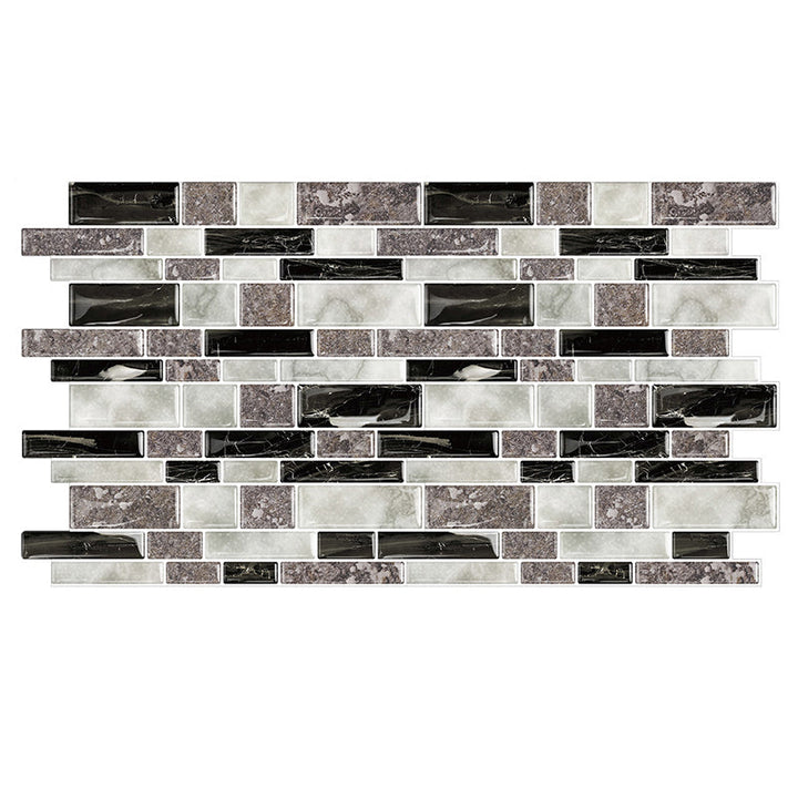 BowLift | 12"x 12" Resin Mosaic Tiles Square Self-Adhesive Tiles for Backsplash & Wall Tile