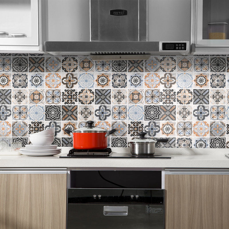 BowLift | Square Grid Peel and Stick Tile PVC Mosaic Tile for Kitchen Backsplash