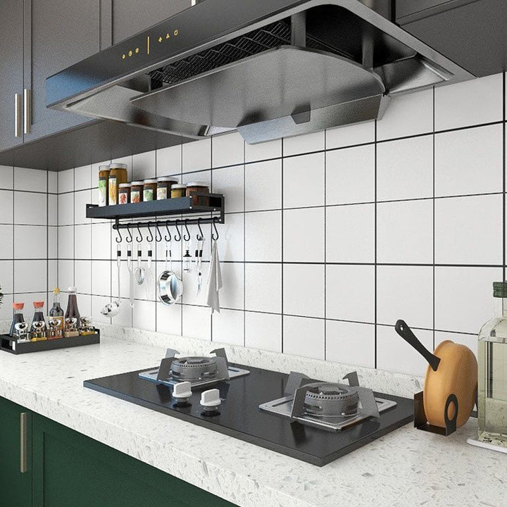 BowLift | Square Grid Peel and Stick Tile PVC Mosaic Tile for Kitchen Backsplash