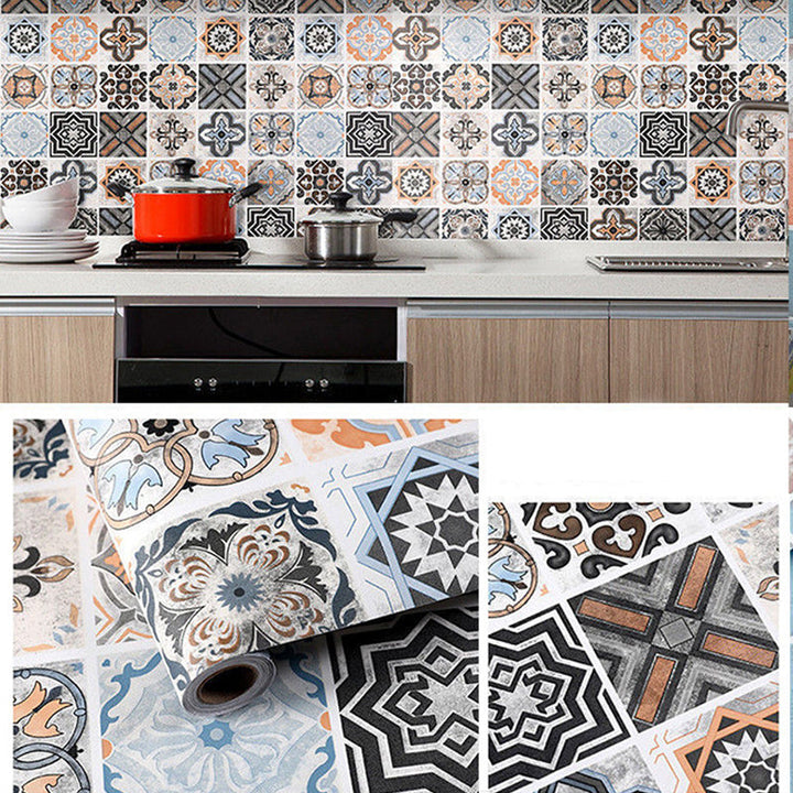 BowLift | Square Grid Peel and Stick Tile PVC Mosaic Tile for Kitchen Backsplash