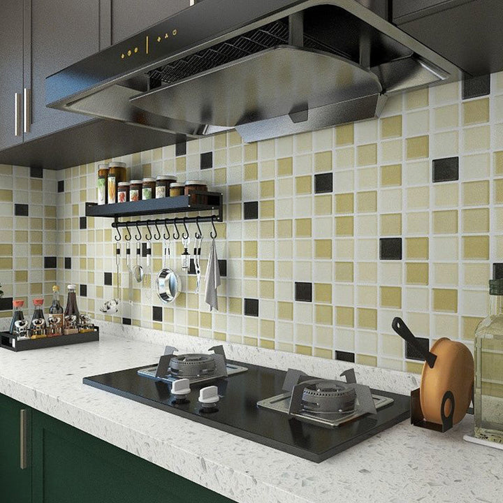 BowLift | Square Grid Peel and Stick Tile PVC Mosaic Tile for Kitchen Backsplash